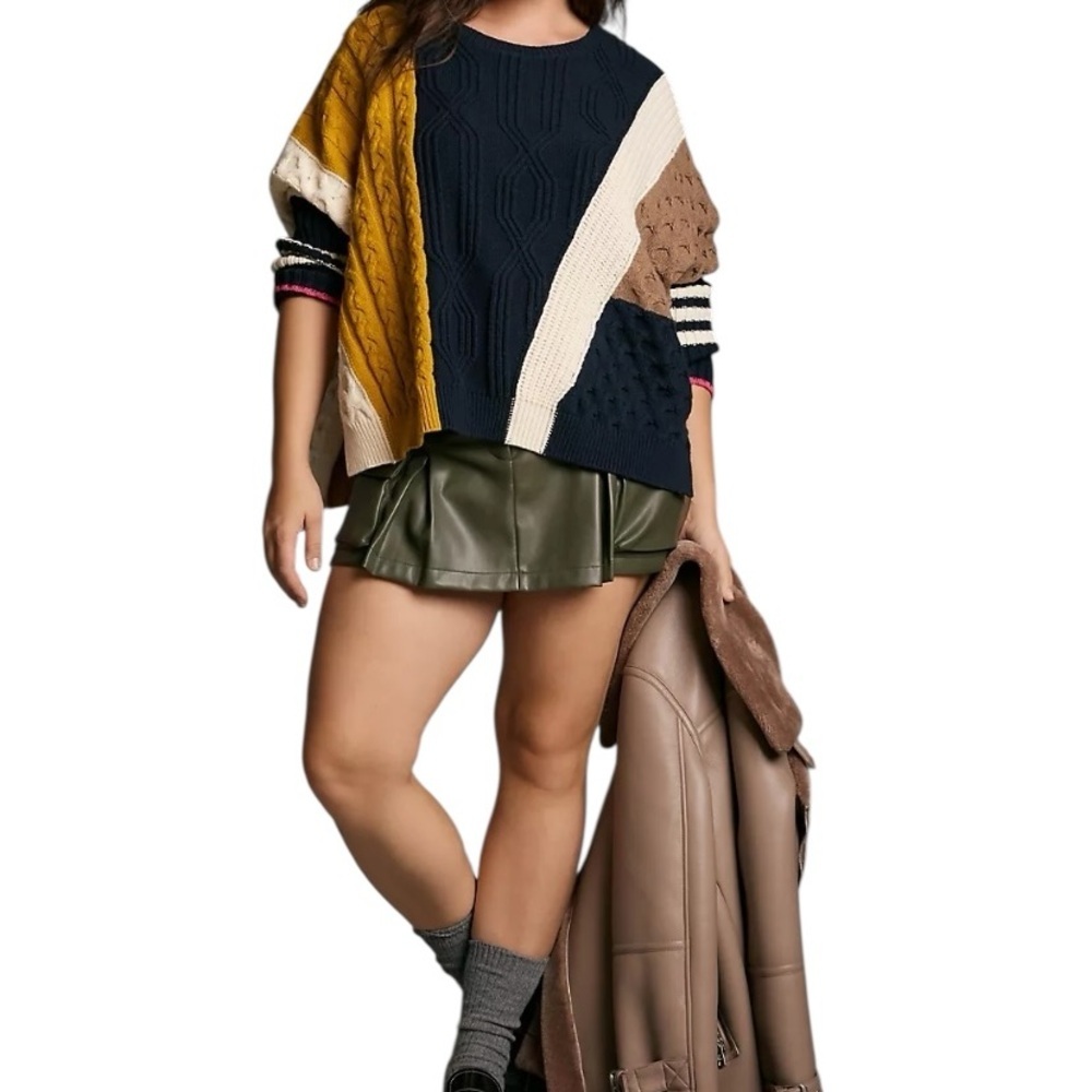 Maeve Multicolor Patchwork Sweater - image 2